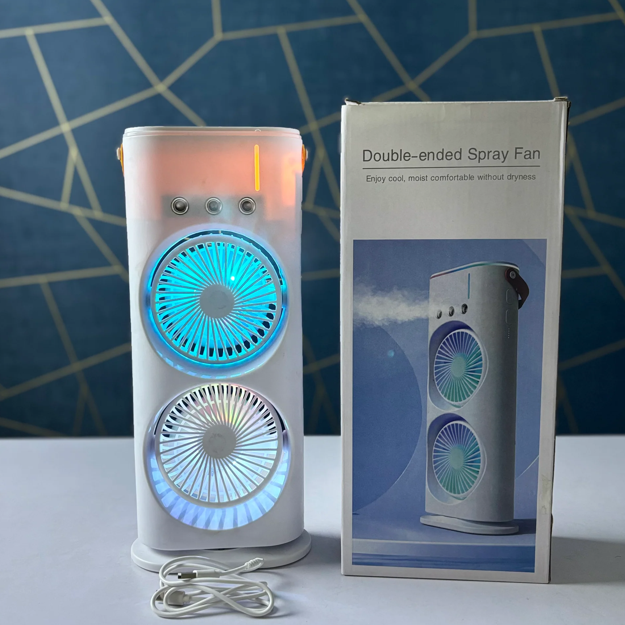 Rechargeable Remote Control Double Head Spray Cooling Fan