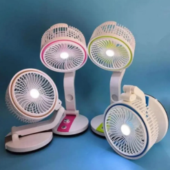 LR Folding Rechargeable Fan With Light