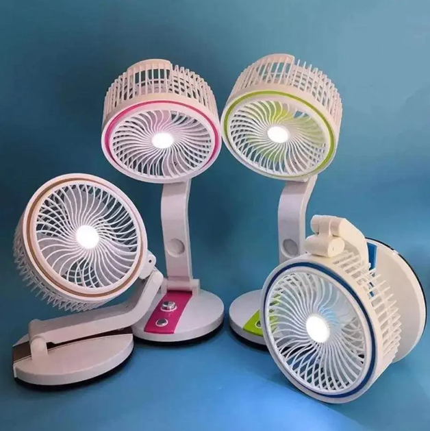 LR Folding Rechargeable Fan With Light