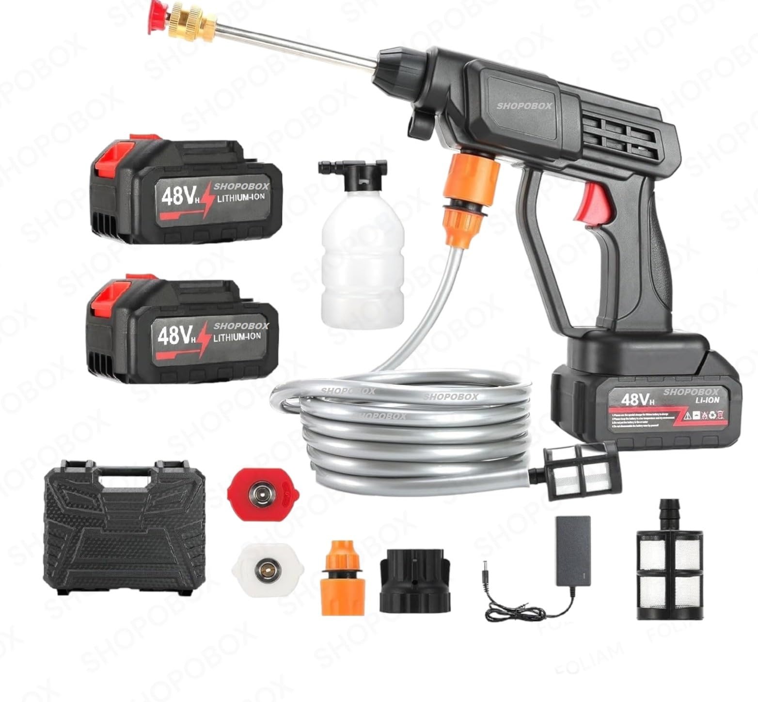 Rechargeable Car washer Gun Machine (Double battery)